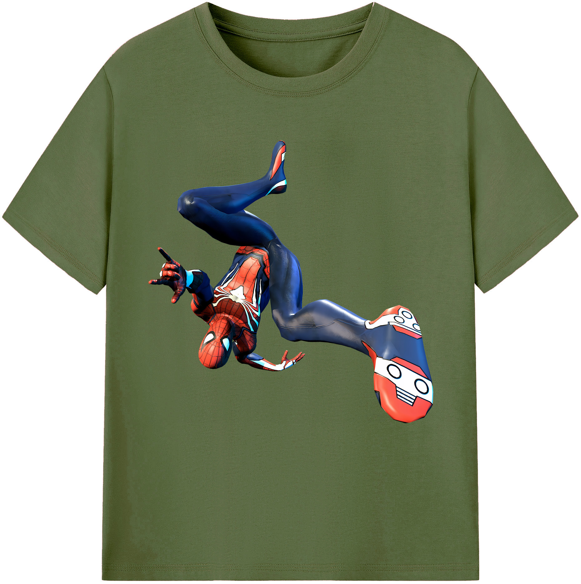 （画像用） Spider Man スパイダーマン 綿100％半袖Tシャツ（フロントプリント）